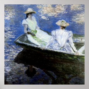 Póster Jóvenes Chicas en el barco de remo