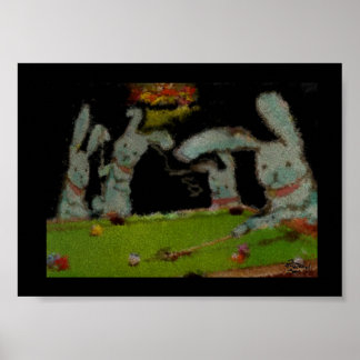 Póster Jóvenes de terciopelo jugando al billar