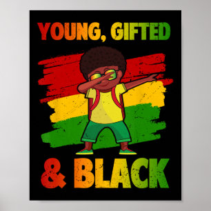 Póster Jóvenes Gifted Y Mes De Historia Negra Niños Cute