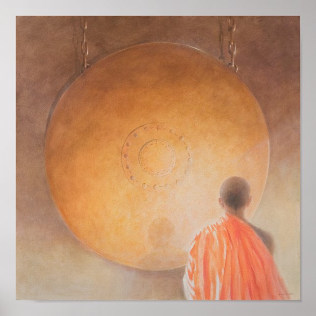 Póster Jóvenes monjes budistas y Gong Bhutan 2010 (Frente)