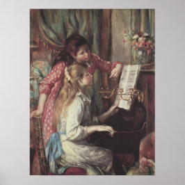Póster Jóvenes muchachas en el piano por Pierre Renoir