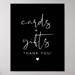 Póster JOVI Edgy Black Modern Cards & Gifts Rótulo