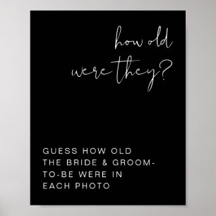 Póster JOVI Edgy Black Modern How Old Were They Sign