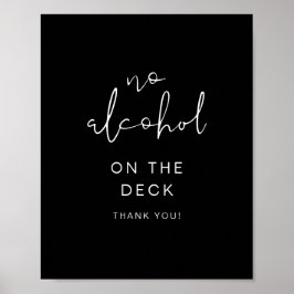 Póster JOVI Edgy Black Modern No Alcohol Rótulo