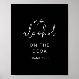 Póster JOVI Edgy Black Modern No Alcohol Rótulo