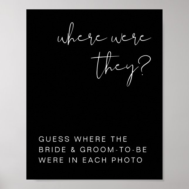 Póster JOVI Edgy Black Modern Where Were They Sign (Frente)