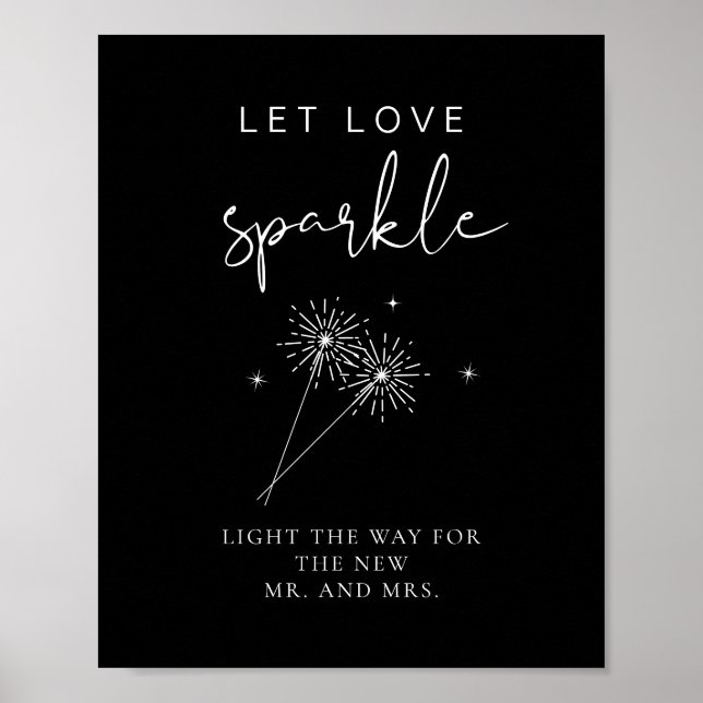 Póster JOVI Edgy Boda negro Sparkler Enviar Poster (Frente)