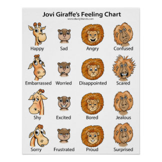 Póster Jovi Giraffe Feeling Chart