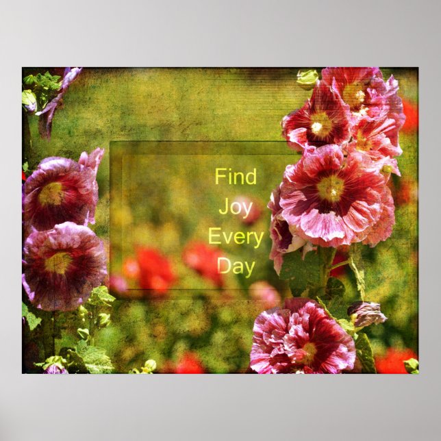 Póster Joy Floral Hollyhock (Frente)