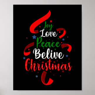 Póster Joy Love Peace Belig Navidades