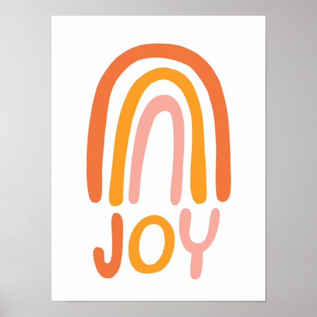 Póster JOY Rainbow Pink Handleting (Frente)
