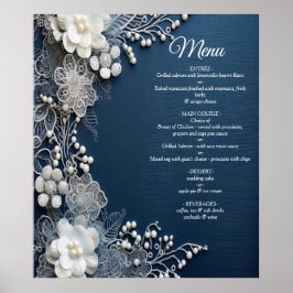 Póster Joyas disfrazadas en denim azul