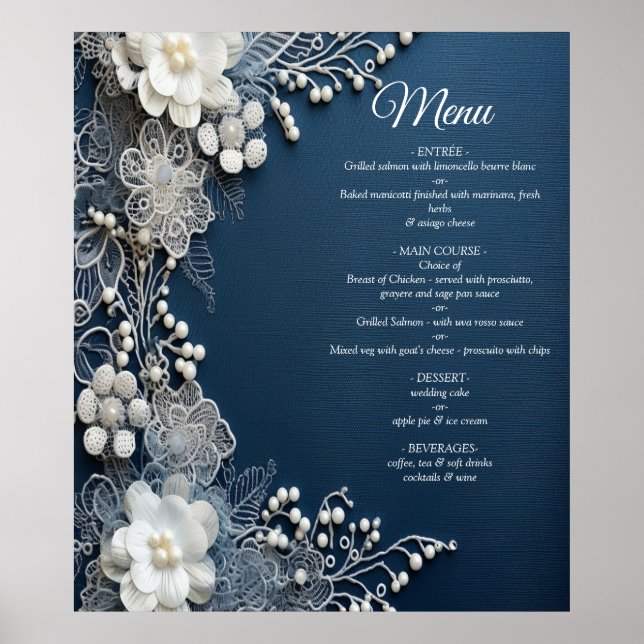 Póster Joyas disfrazadas en denim azul (Frente)