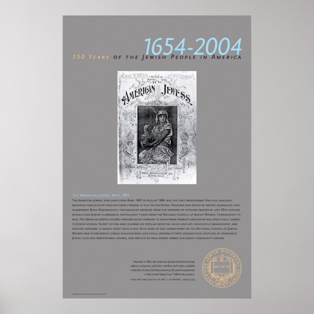 Póster Joyas estadounidenses, abril de 1895 (Frente)
