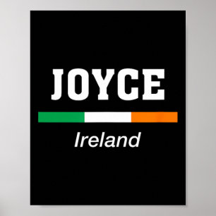 Póster Joyce apellido irlandés Día de San Patricio Irland