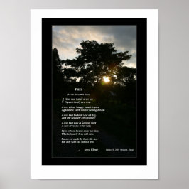 Póster Joyce Kilmer poema "Árboles" poster con foto de ár