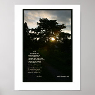 Póster Joyce Kilmer poema Trees 8 1/2 x 11