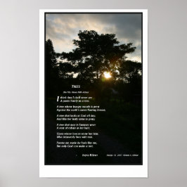 Póster Joyce Kilmer's "Trees" graphics by Miriam A Kilmer