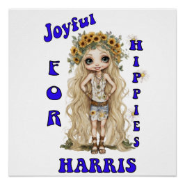 Póster Joyent Kamala Harris presidente Hippie Boho