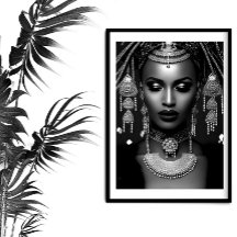 joyería africana en blanco negro