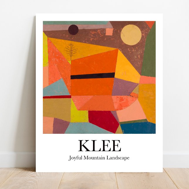 Póster Joyful Mountain Landscape por Paul Klee (Bring Klee's vibrancy home!  Joyful Mountain Landscape poster)