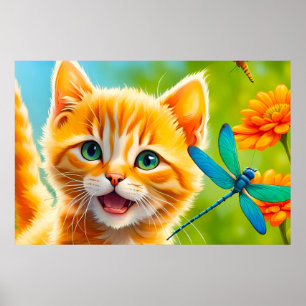 Póster Joyous Kitten