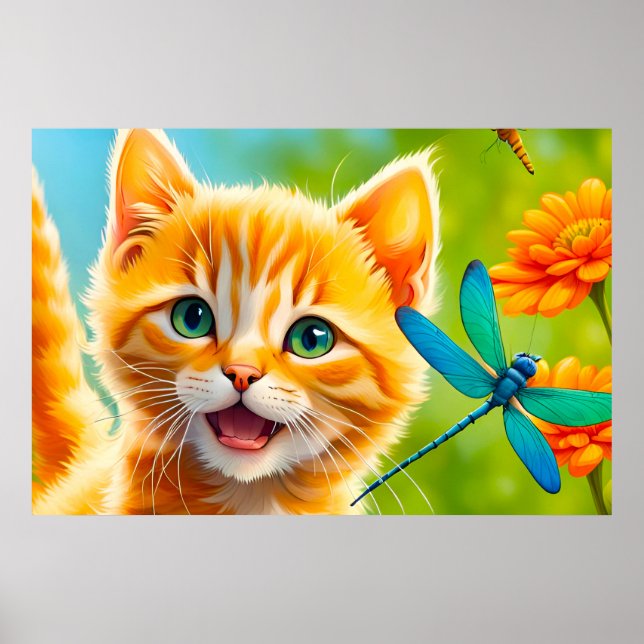 Póster Joyous Kitten (Frente)
