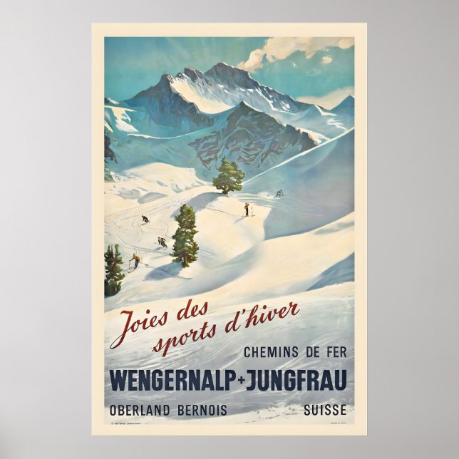 Póster Joys of Winter Sports - Wengernalp Jungfrau (Frente)
