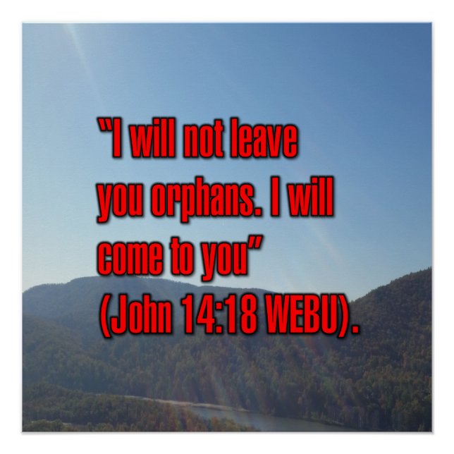 Póster Juan 14:18 WEBU (Anverso)