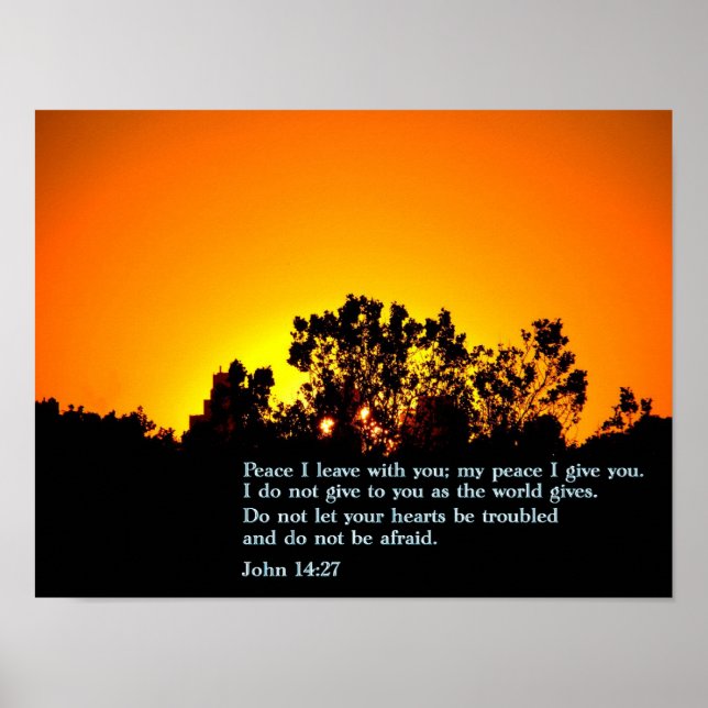 Póster Juan 14:27 Amanecer (Frente)