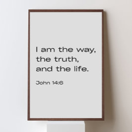 Póster Juan 14:6 – Versículo Bíblico Minimalista 