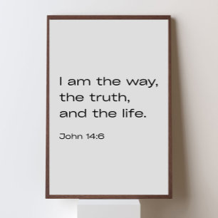 Póster Juan 14:6 – Versículo Bíblico Minimalista