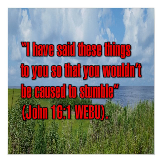 Póster Juan 16:1 WEBU (Anverso)