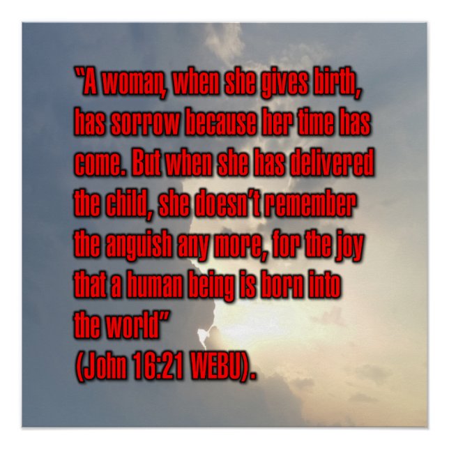 Póster Juan 16:21 WEBU (Anverso)