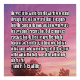 Póster Juan 1:10-13 WEBU