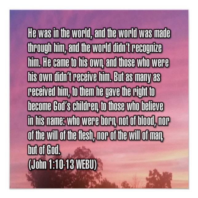 Póster Juan 1:10-13 WEBU (Anverso)