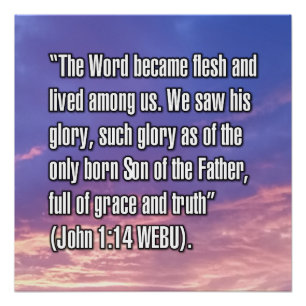 Póster Juan 1:14 WEBU