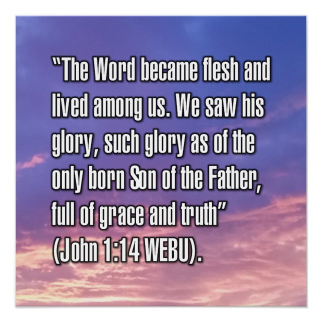 Póster Juan 1:14 WEBU (Anverso)