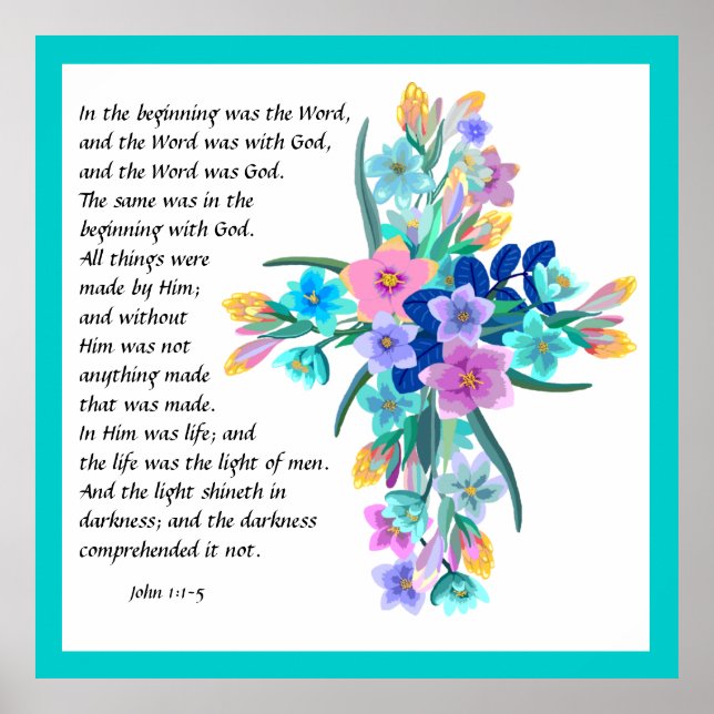 Póster Juan 1:1-5 (Frente)
