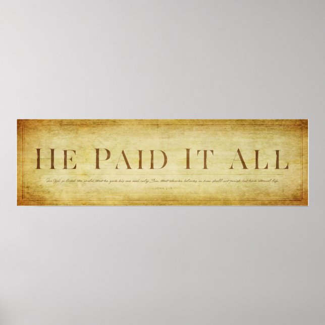 Póster Juan 3:16 (Frente)