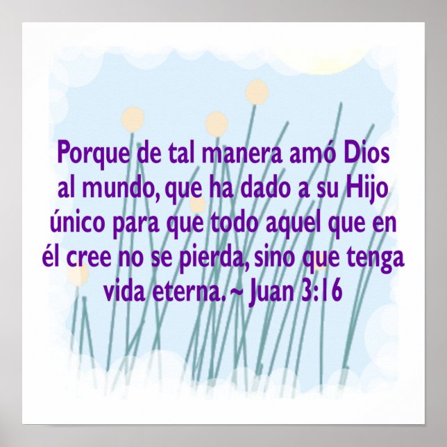 Póster Juan 3:16 (Frente)