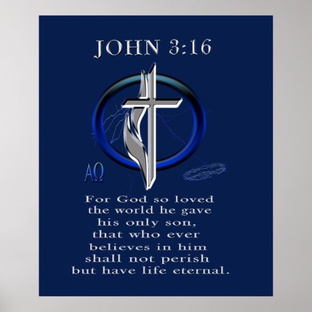 Póster Juan 3:16 (Frente)