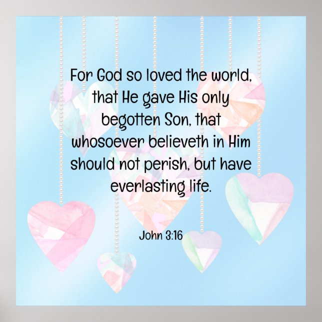 Póster Juan 3:16 (Frente)