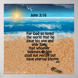 Póster Juan 3:16 Escritura