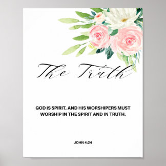 Póster Juan 4:24, Biblia contra Poster