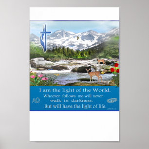 Póster Juan 8:12 Soy el poster ligero