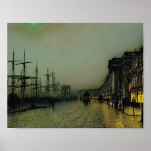 Póster Juan Atkinson Grimshaw- Glasgow cauta