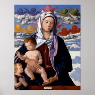 Póster Juan Bellini Madonna y niño con St. John