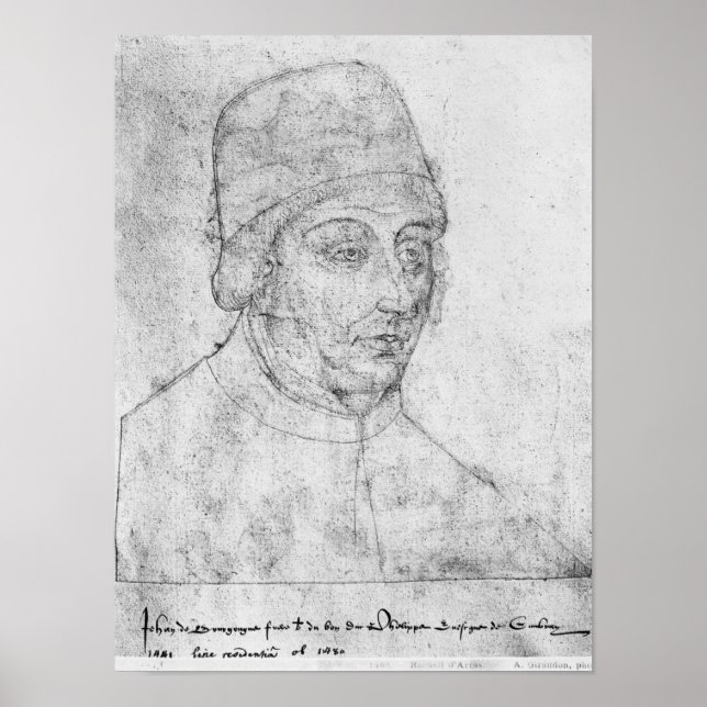 Póster Juan de Borgoña, obispo de Cambrai (Frente)
