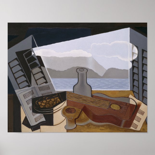 Póster Juan Gris - La ventana abierta (Frente)